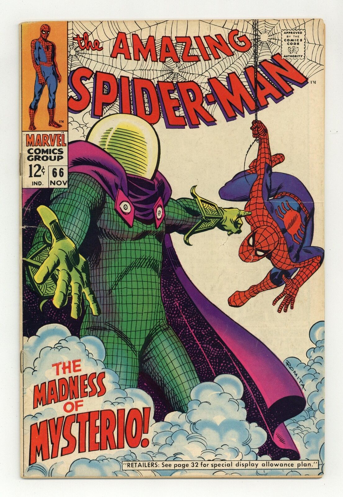 Amazing Spider-Man #66 VG 4.0 1968