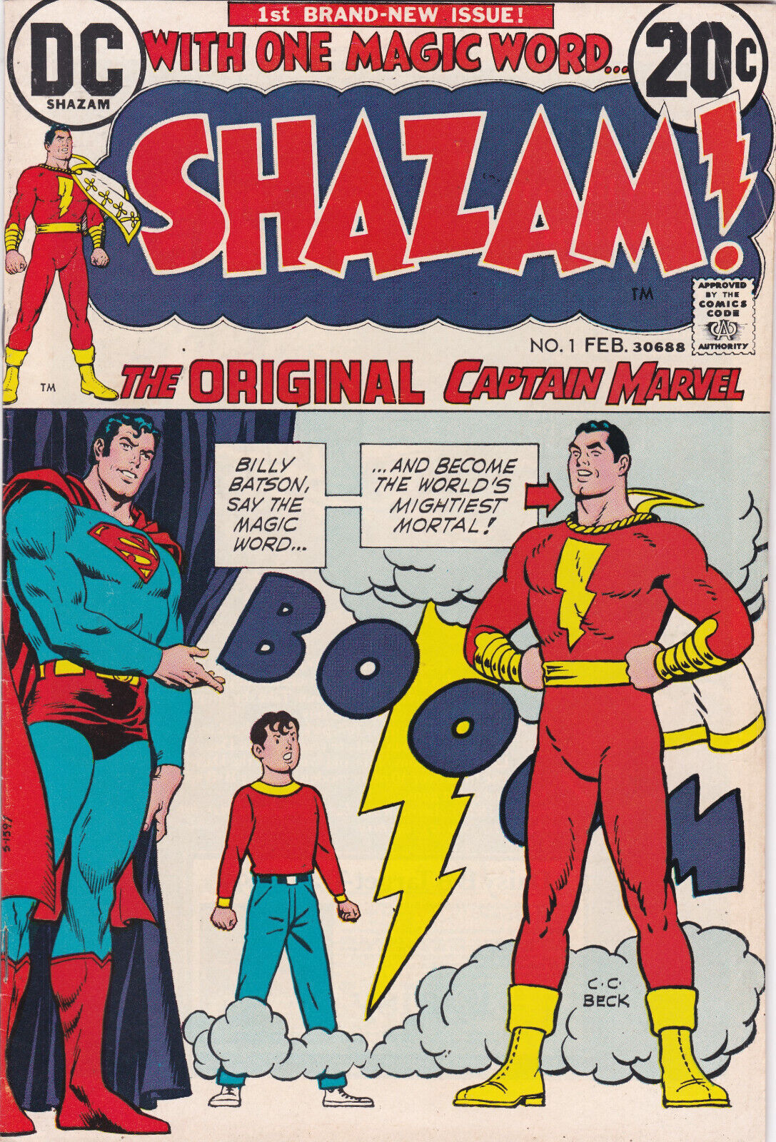 Shazam #1-5 (1973) DC Comics Captain Marvel.1st With One Magic Word,Mid Grade
