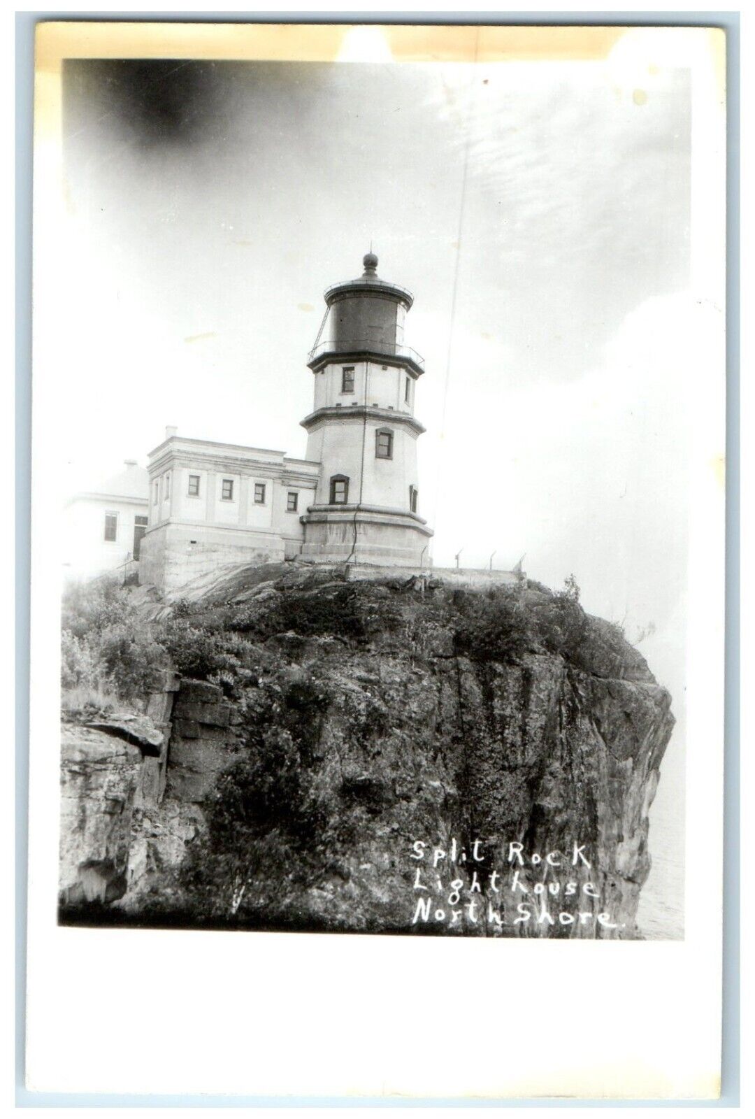 c1940\'s Split Rock Lighthouse North Shore Minnesota MN RPPC Photo Postcard