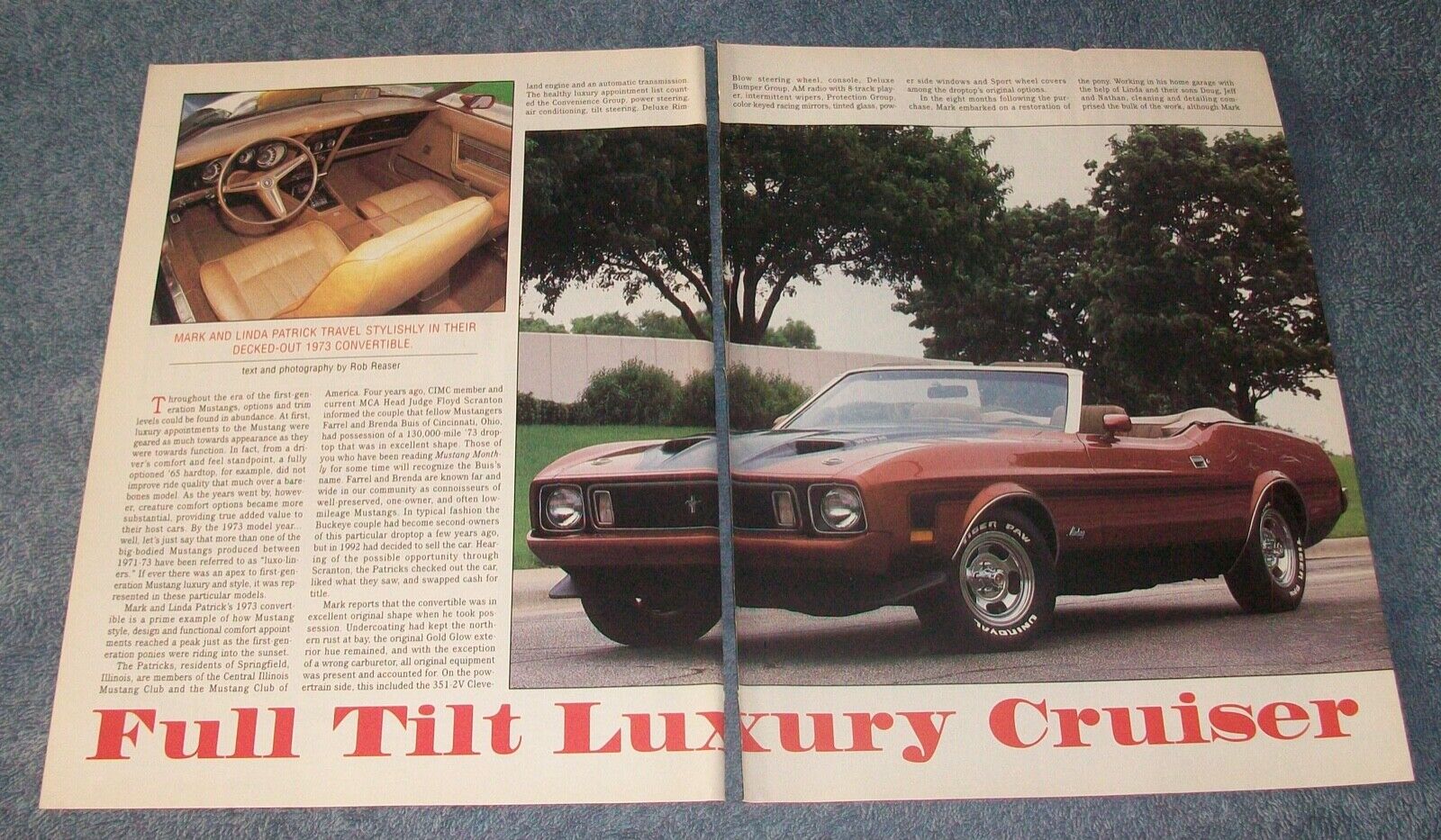 1973 Medium Copper Mustang Convertible Vintage Article 