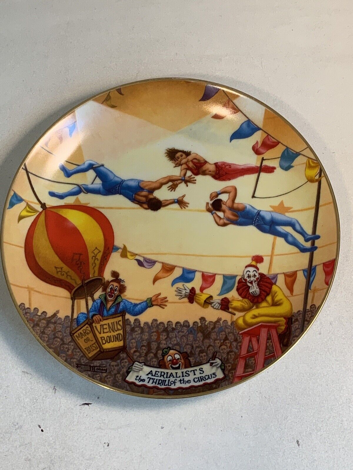 1981 Ringling Brothers Circus Collector Plate  Aerialists the Thrill Moody