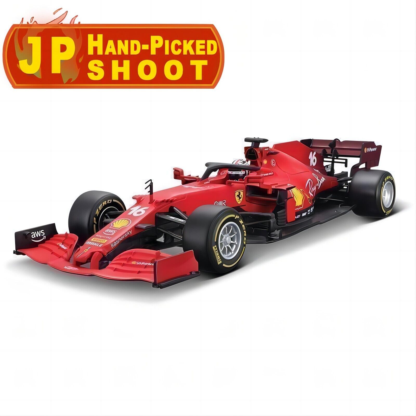 Model Bruago Ferrari SF21 #16 Red Motorcycle Race Smart 29cm Figure Vehicle Toy