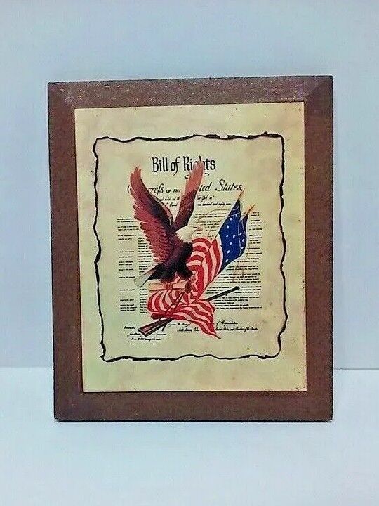 Vtg Bill Of Rights United States Wooden 6\