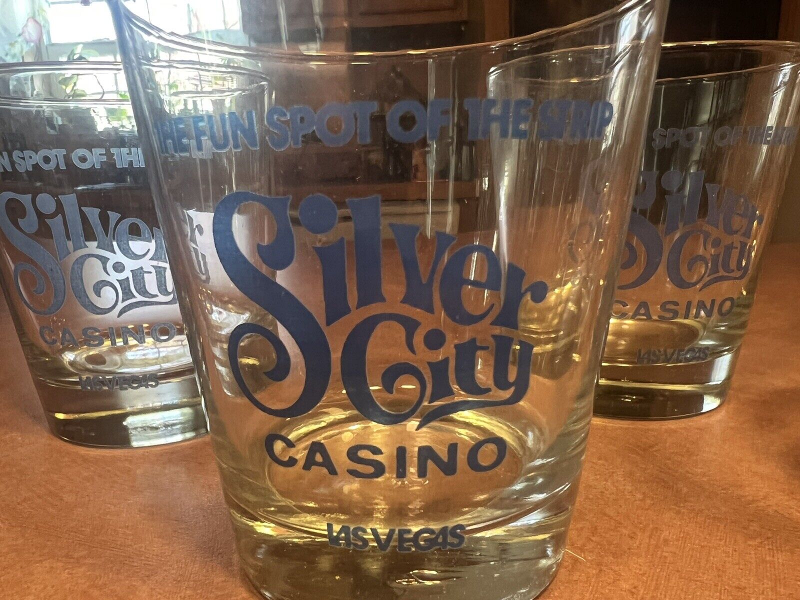 Vtg Silver City Casino Las Vegas Cocktail Glasses (5)