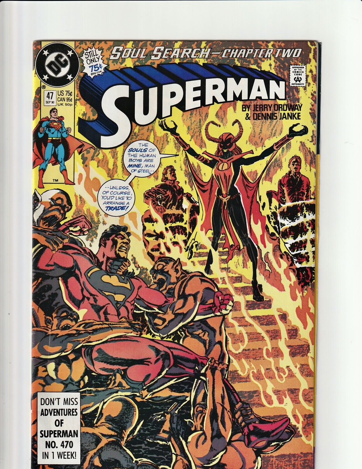 1990 Superman #47 Soul Search -Chapter Two DC Comics