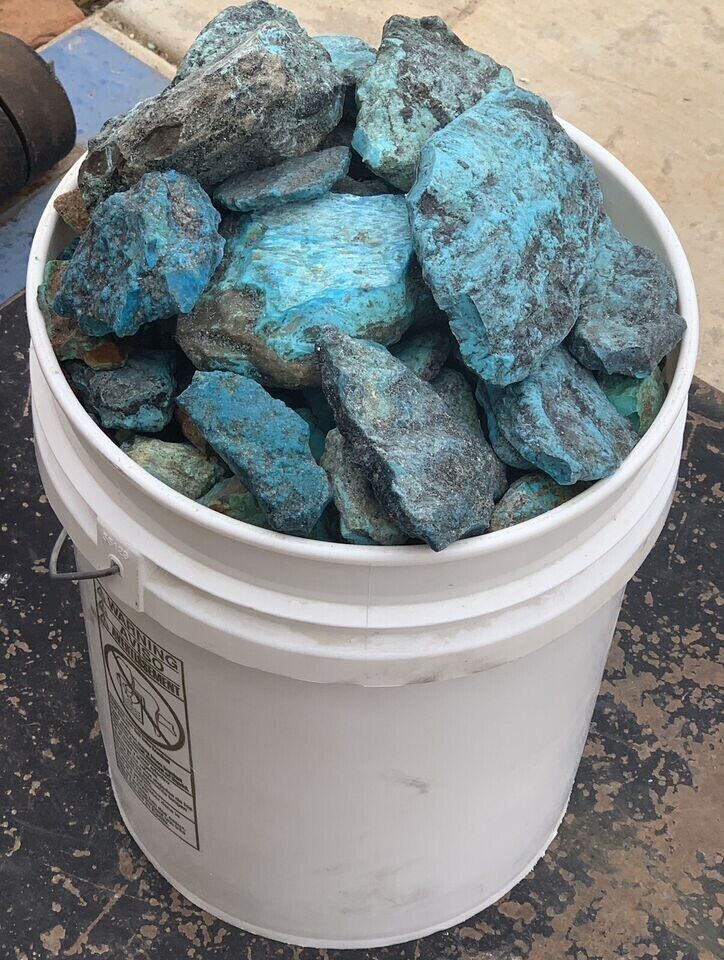 Buckets Mixed Mines American Turquoise Super Grade Nugs Mojave Co. AZ