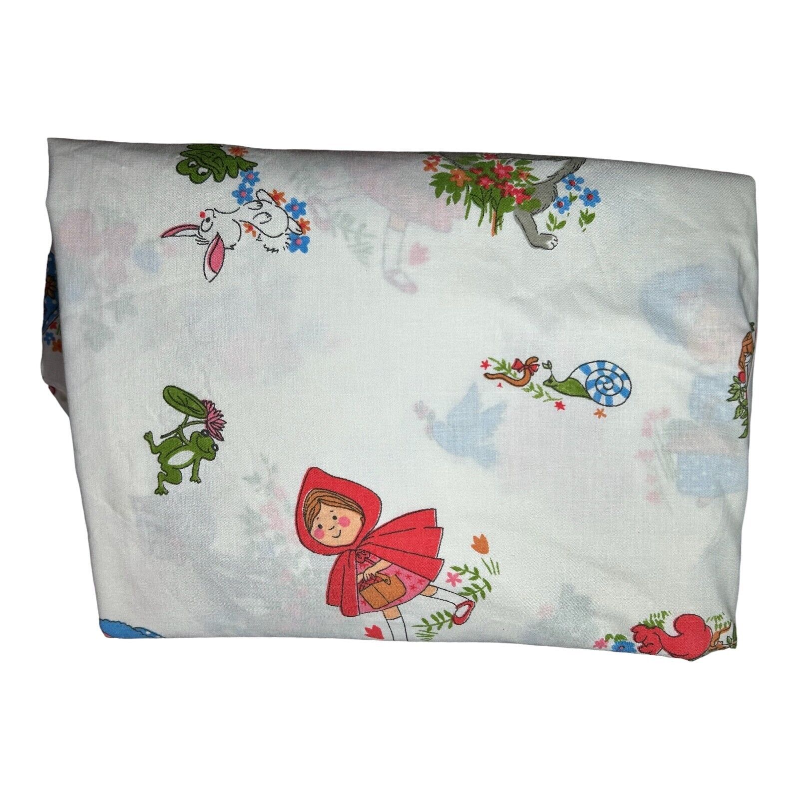 Vintage 1970’s Little Red Riding Hood Full Fitted Sheet - 54