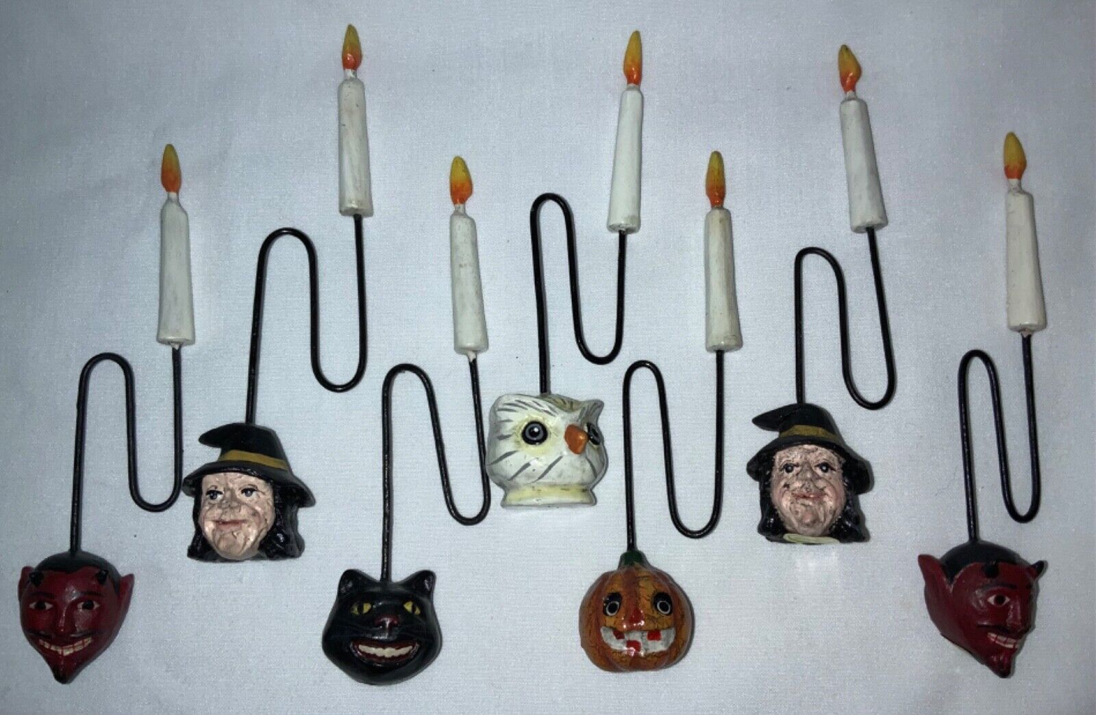 VINTAGE-STYLE ‘BETHANY LOWE’ CANDLE COUNTERWEIGHT - HALLOWEEN TREE ORNAMENTS