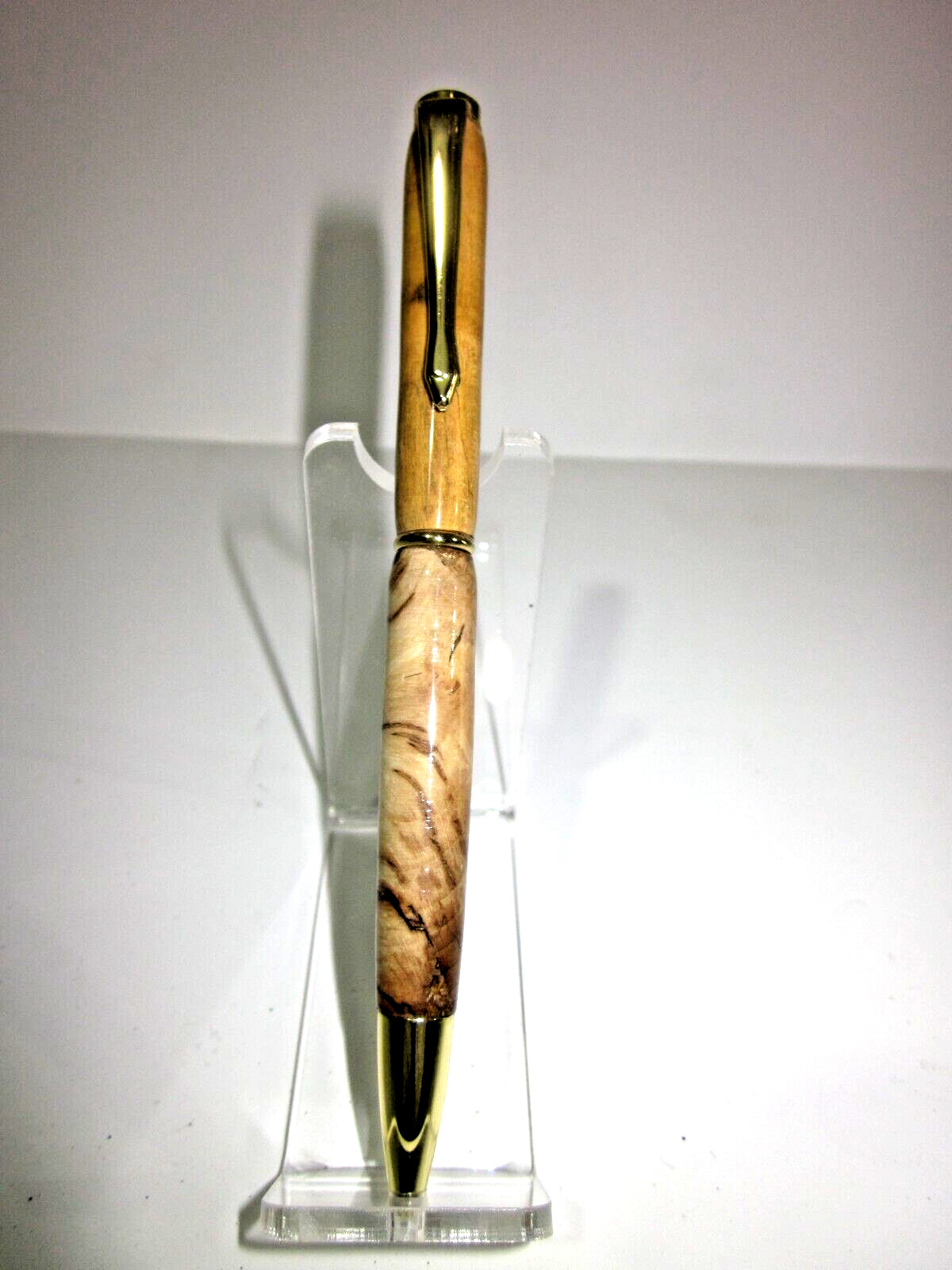 #526-5-4- Pen Handmade Walnut & Beech Burl Wood Writing Pens Artwork