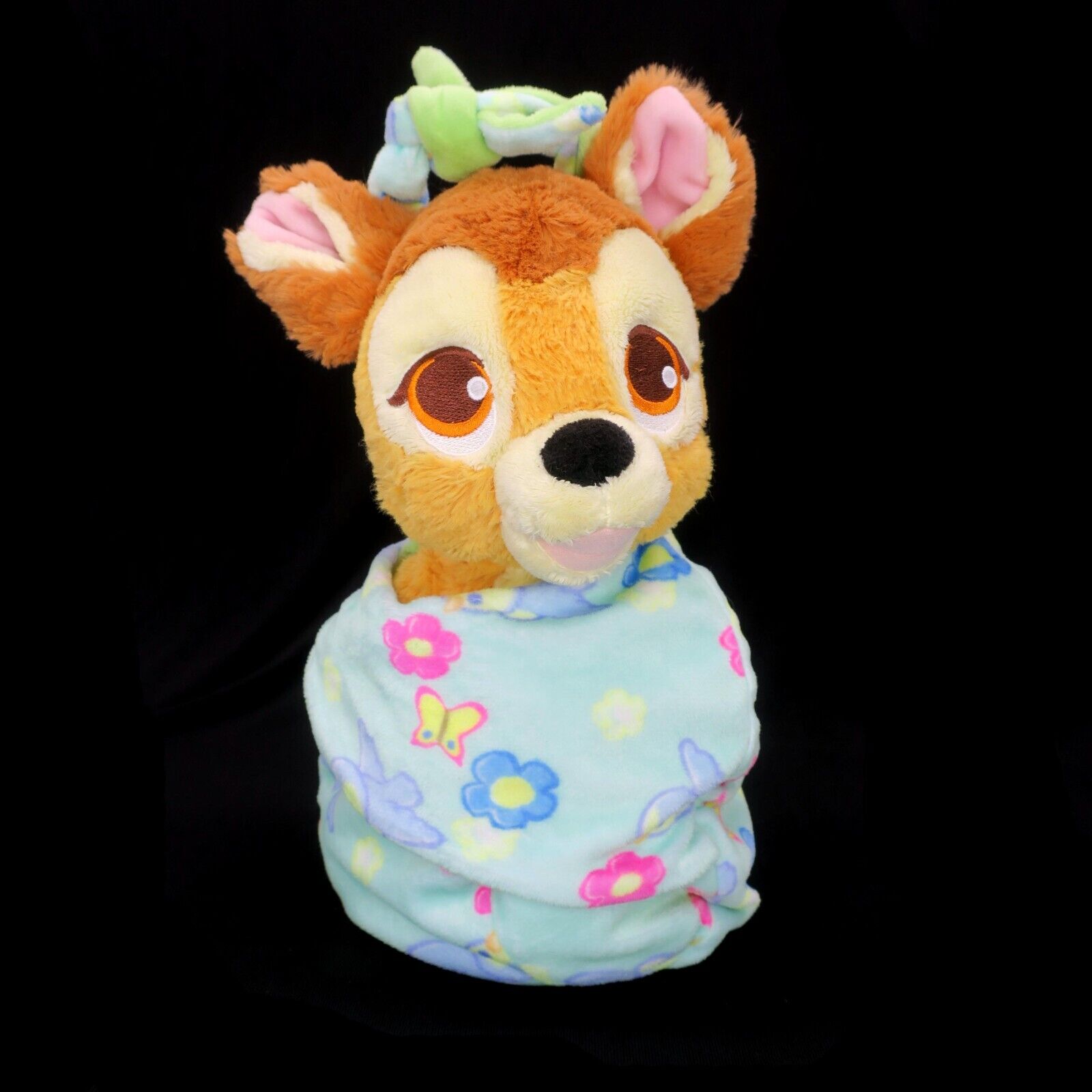 Disney Babies Swaddle Baby Bambi Plush Toy in Blanket Pouch Stuffed Animal Lovey