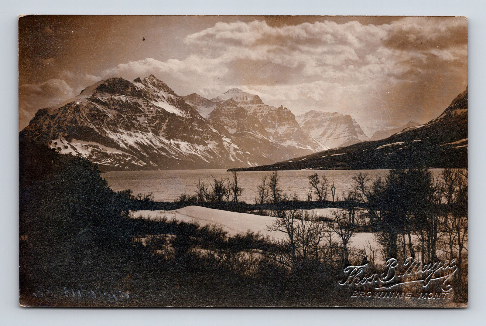 RPPC Scenic View St. Mary\'s Glacier Colorado CO Thos B Magee Real Photo Postcard