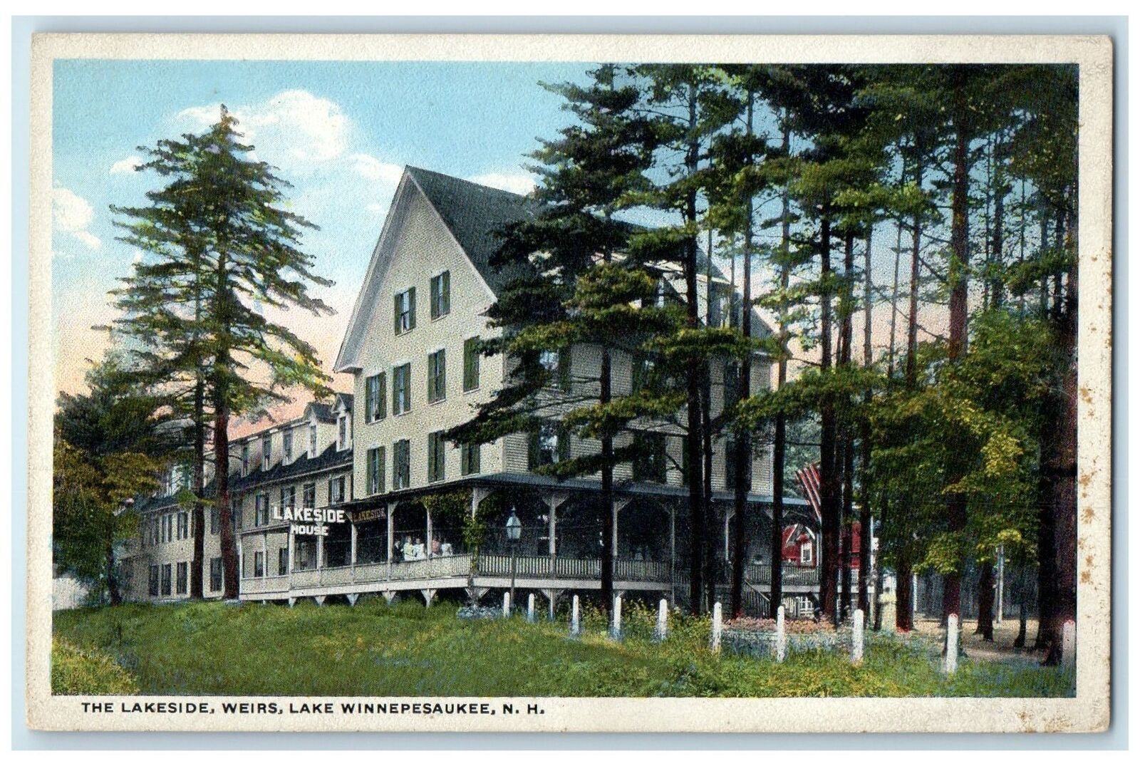c1920's The Lakeside Lake Winnepesaukee Weirs New Hampshire NH Unposted Postcard