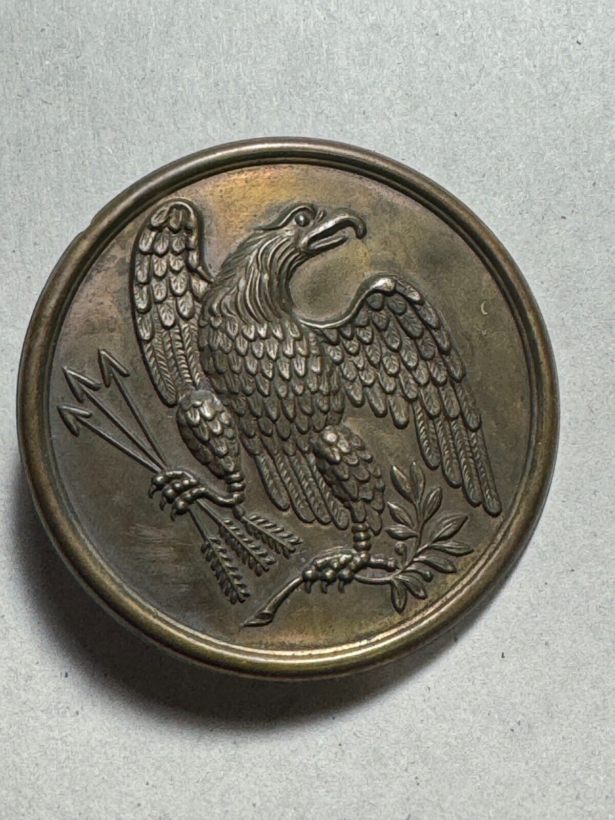 Vintage US Civil War Eagle Breast Plate - Maker Marked  Philadelphia Pa.