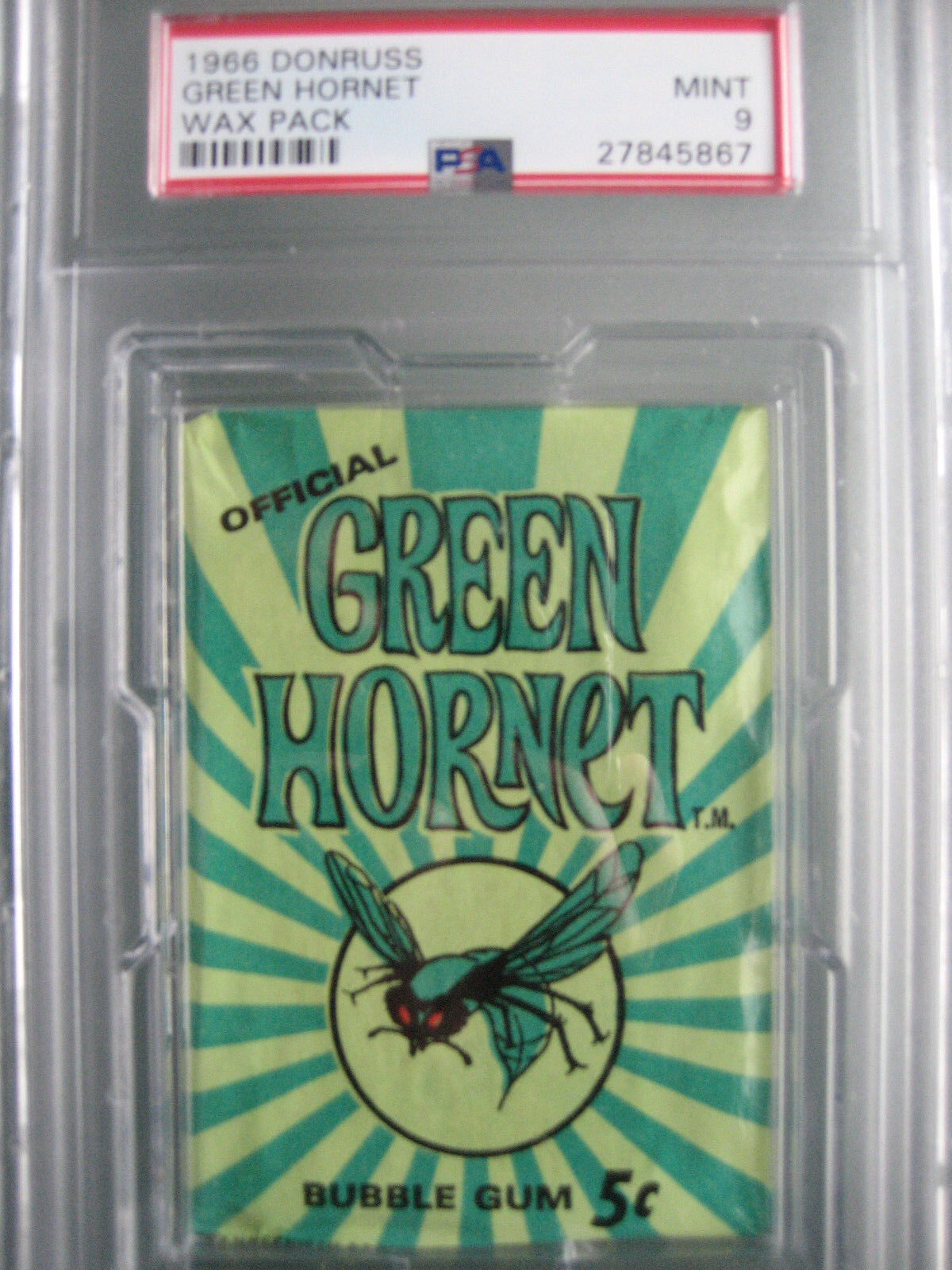 1966 Donruss Green Hornet Color Photo Cards Wax Pack PSA 9 Mint