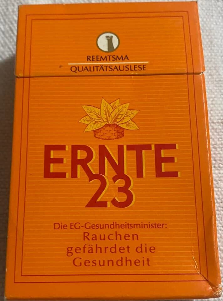 Vintage Ernte 23 Filter Cigarette Cigarettes Cigarette Paper Box Empty Cigarette