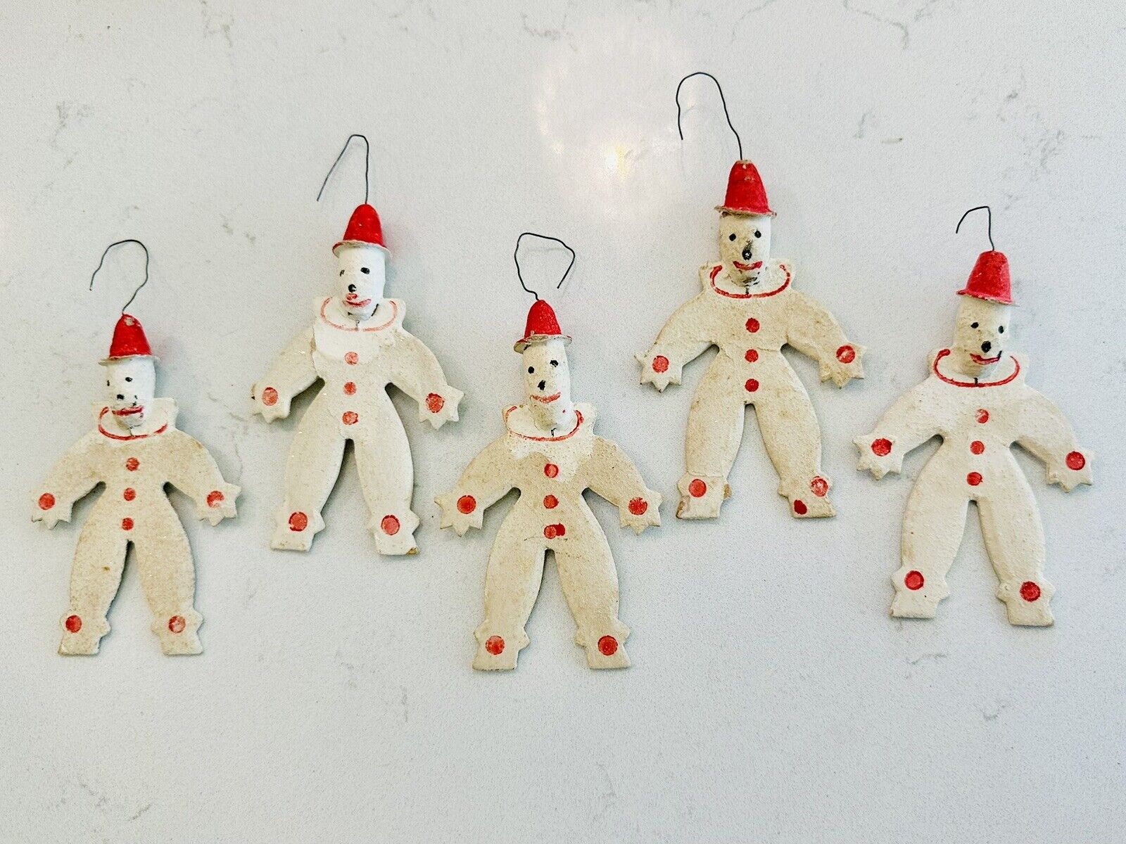 Vintage Clown Ornaments. Made In Japan