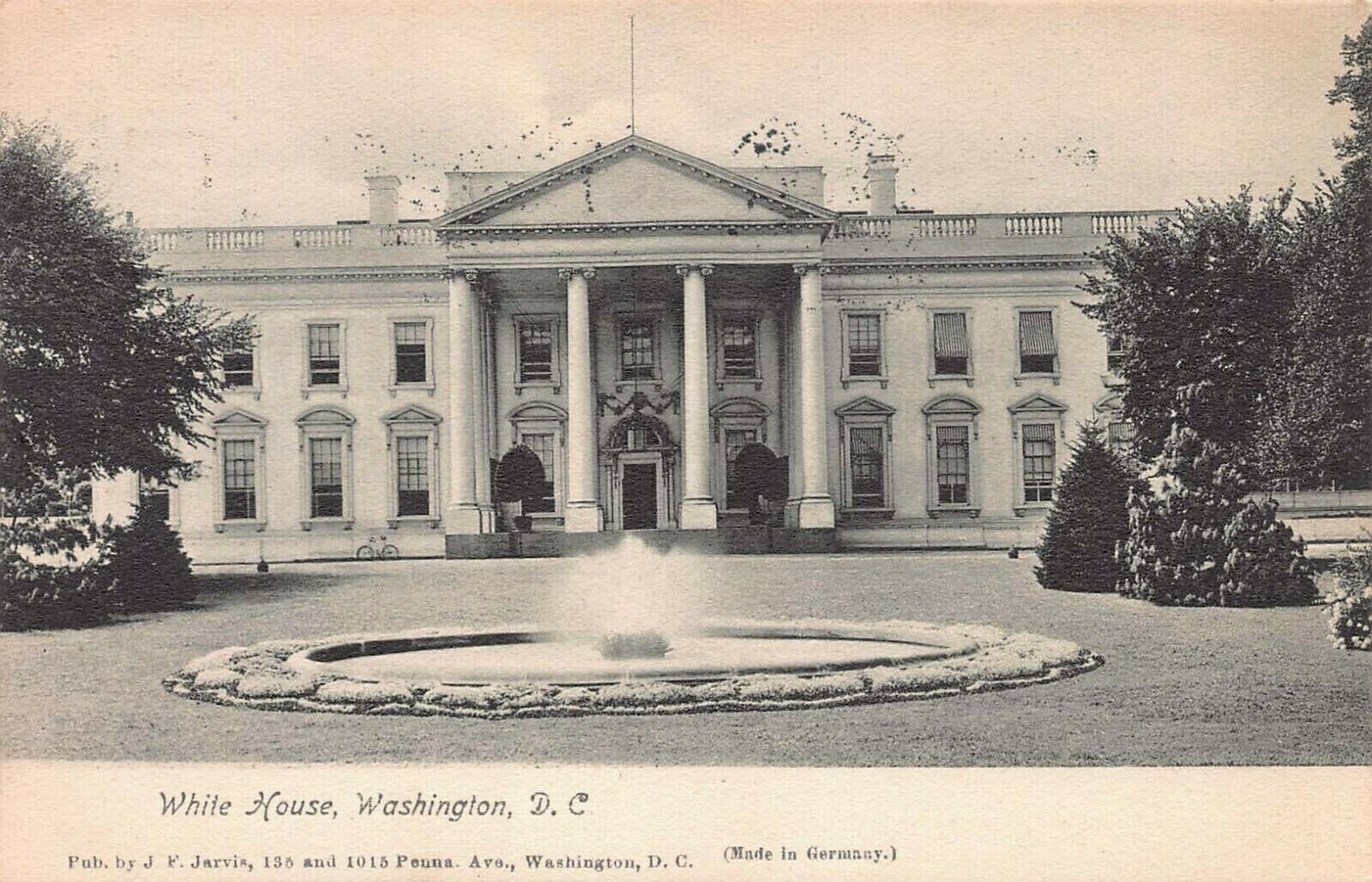 The White House, Washington, D.C., Very Early Postcard, Used in 1907