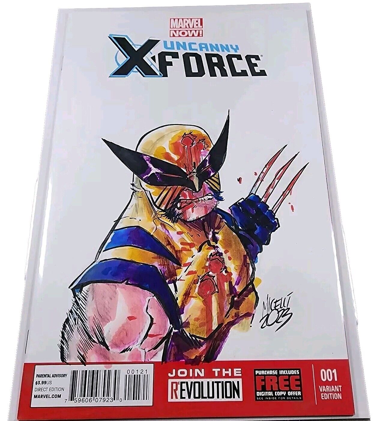 Uncanny X-Force #1 Blank Original Art 2024 Wolverine Sketch Marvel MICHELLI