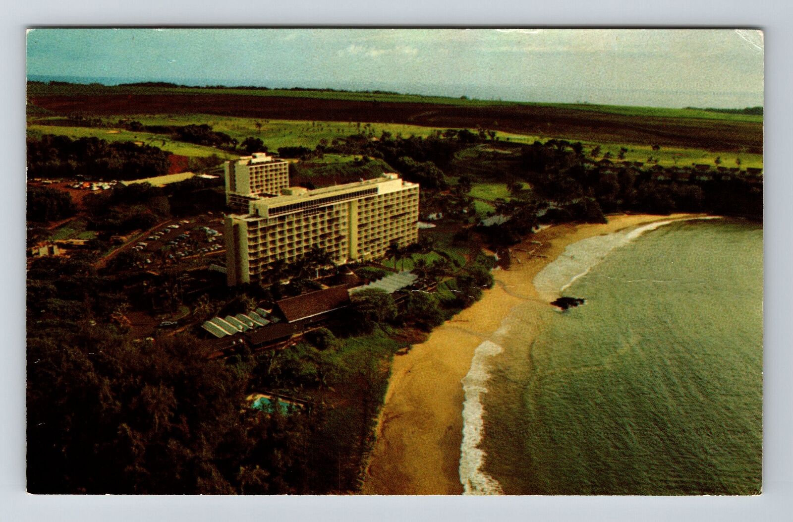 Kauai HI-Hawaii Aerial Kauai Surf Resort Antique c1971 Vintage Souvenir Postcard