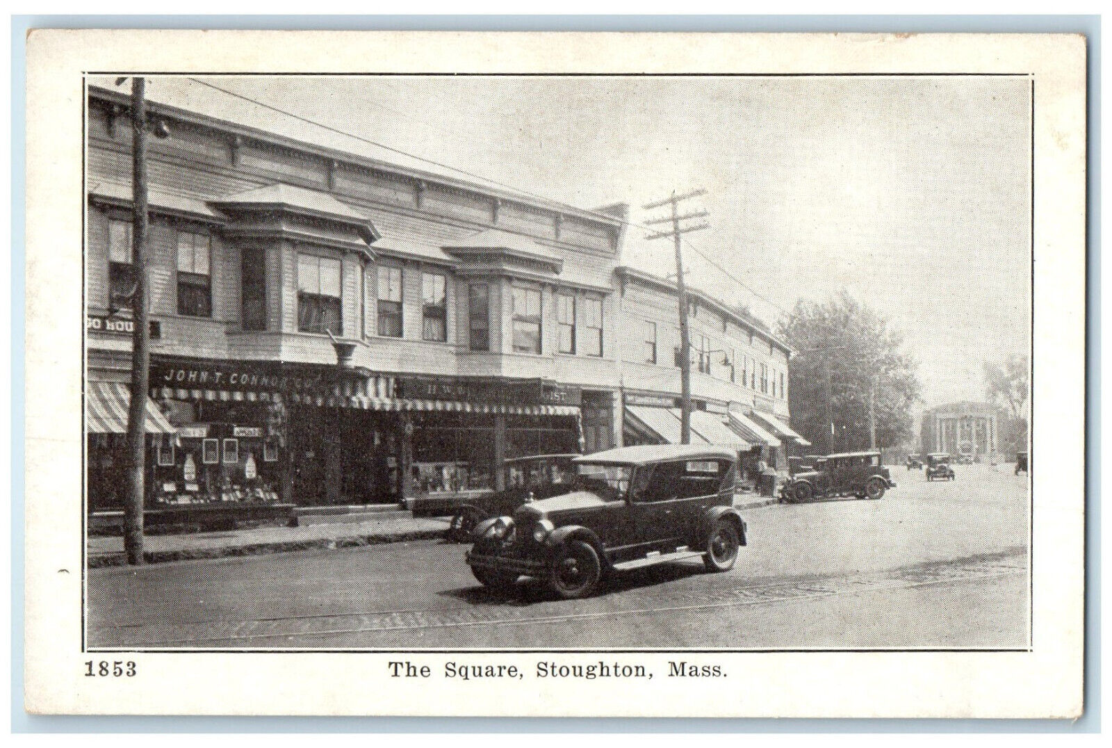 c1940's The Square Stoughton Massachusetts MA Unposted Vintage Postcard