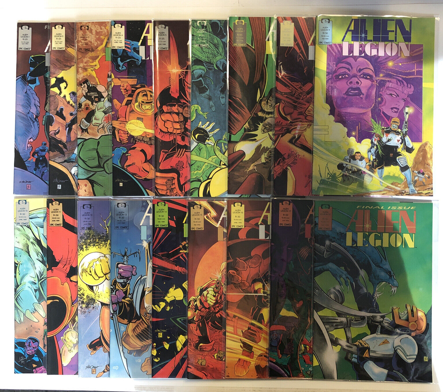 The Alien Legion (1987/88/89/90) #1-18 (VF/NM) Epic Comics| Complete Set