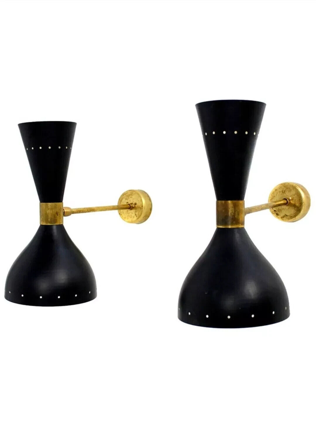 A Pair of Wall Sconce Diabolo Modern Brass Italian Wall Lights Beautiful Lamp