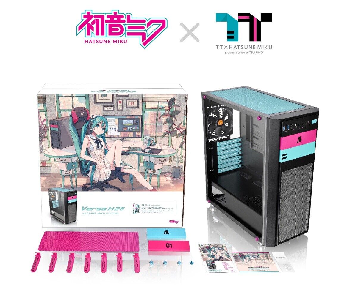 【New】Hatsune Miku  PC Case Thermaltake Collaboration Limited Edition Versa