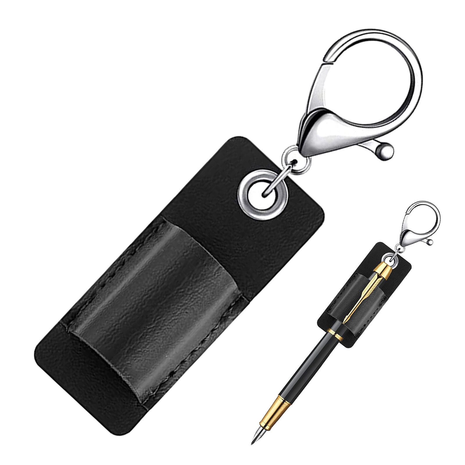 2Pcs Portable Pen Holder Leather Lanyard Pen Holder Anti-Lost Pen Holder Protect