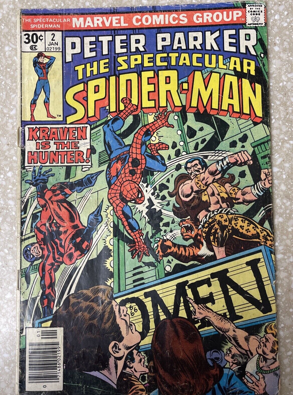 Spectacular Spider-Man #2 Kraven Appearance Newsstand Edition 1976