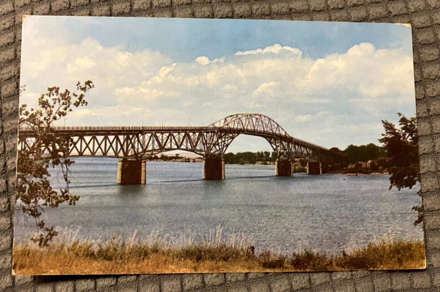 Vintage Postcard - Lake Champlain Bridge at Chimney Point, Vermont by GMS