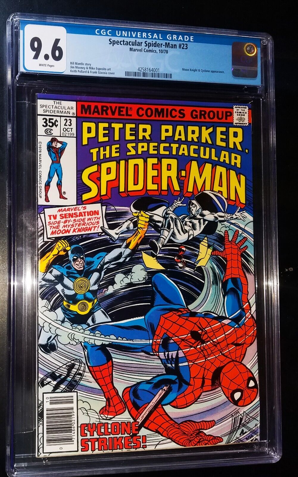 SPECTACULAR SPIDER-MAN #22 1978 Marvel Comics CGC 9.4 Near Mint White Pages