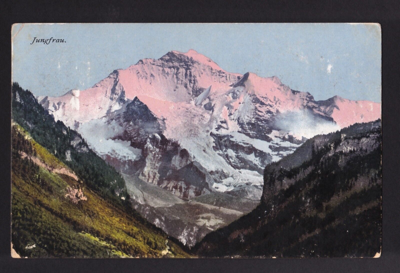 c1912 Jungfrau  beim Alpengiuhen Switzerland mountains postcard