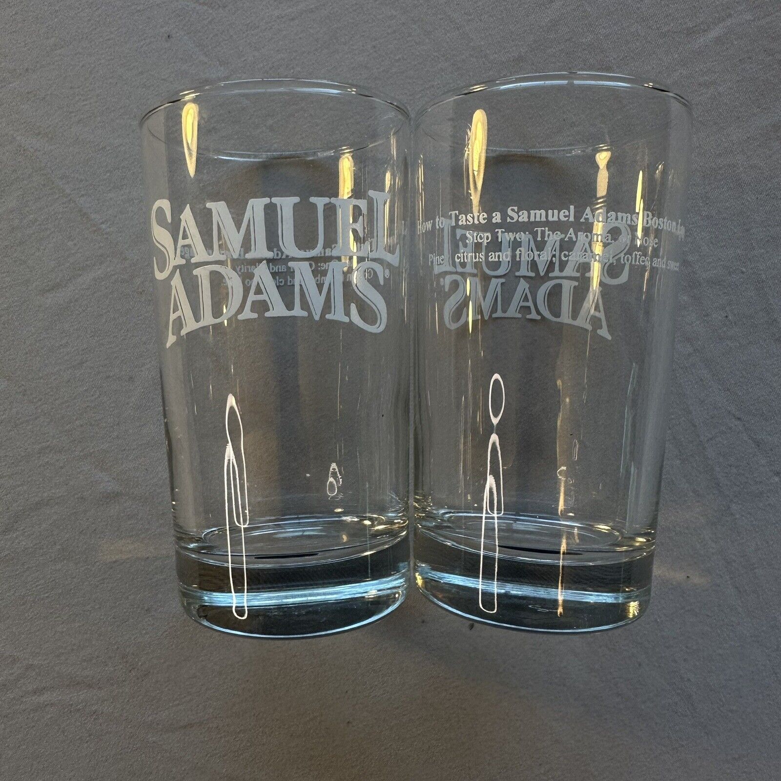 Set 2 Samuel Adams Boston Lager “How To Taste A Sam Adams” Beer Sampler Glasses