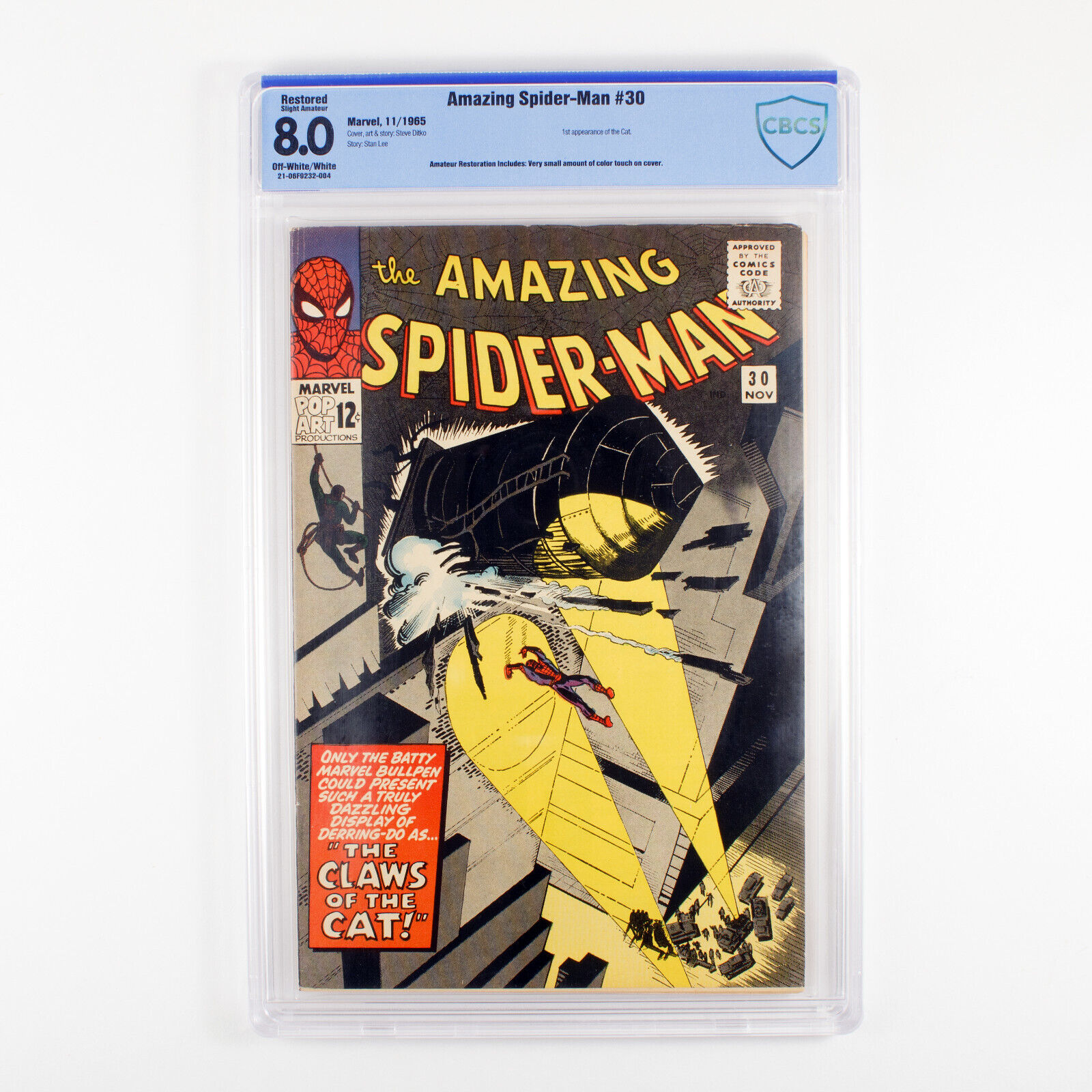 Amazing Spider-Man - #30 - CBCS 8.0 - Restored - OW-W - First App Cat Burglar