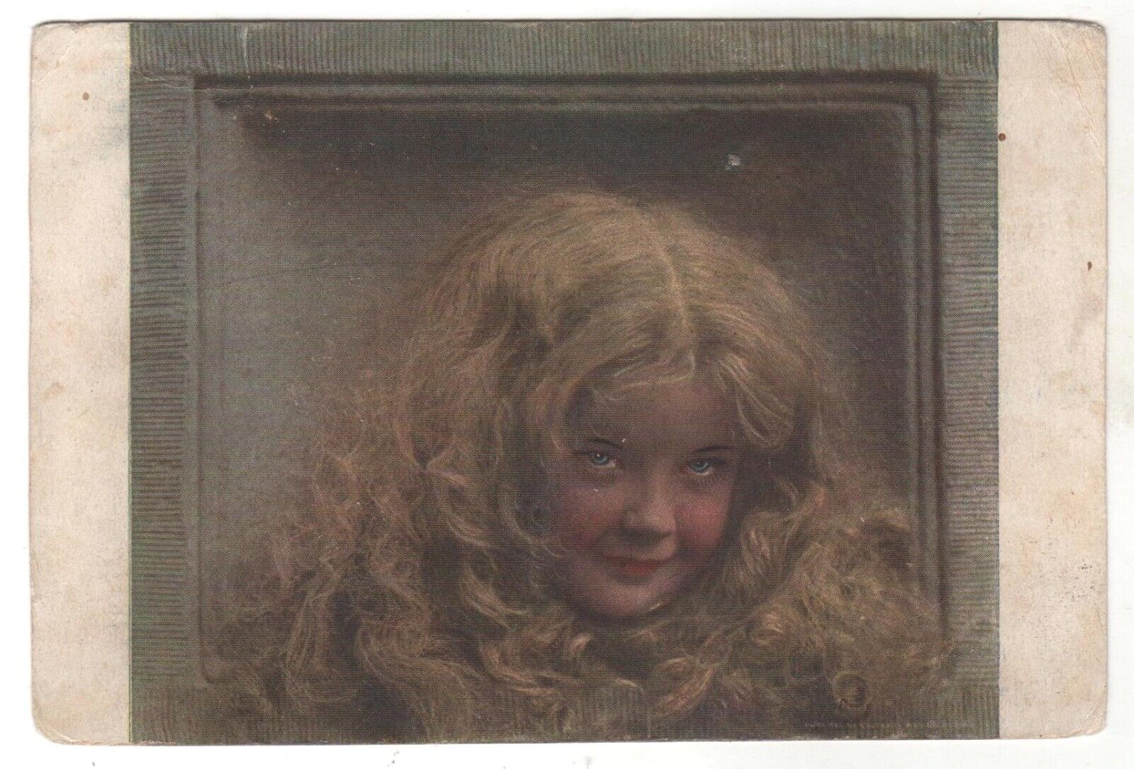 Antique Postcard  Morning dawn Girl golden-haired Ed. Richard OLD Russian