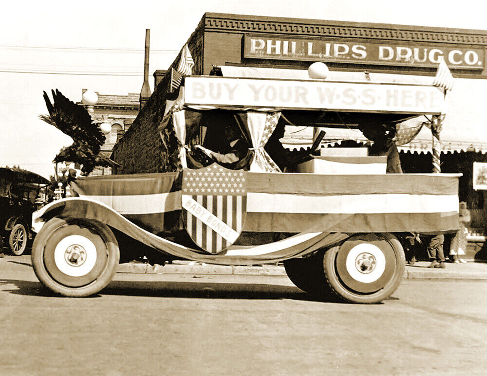 1918 War Parade Float, Lewistown, Montana Vintage Photo 8.5\