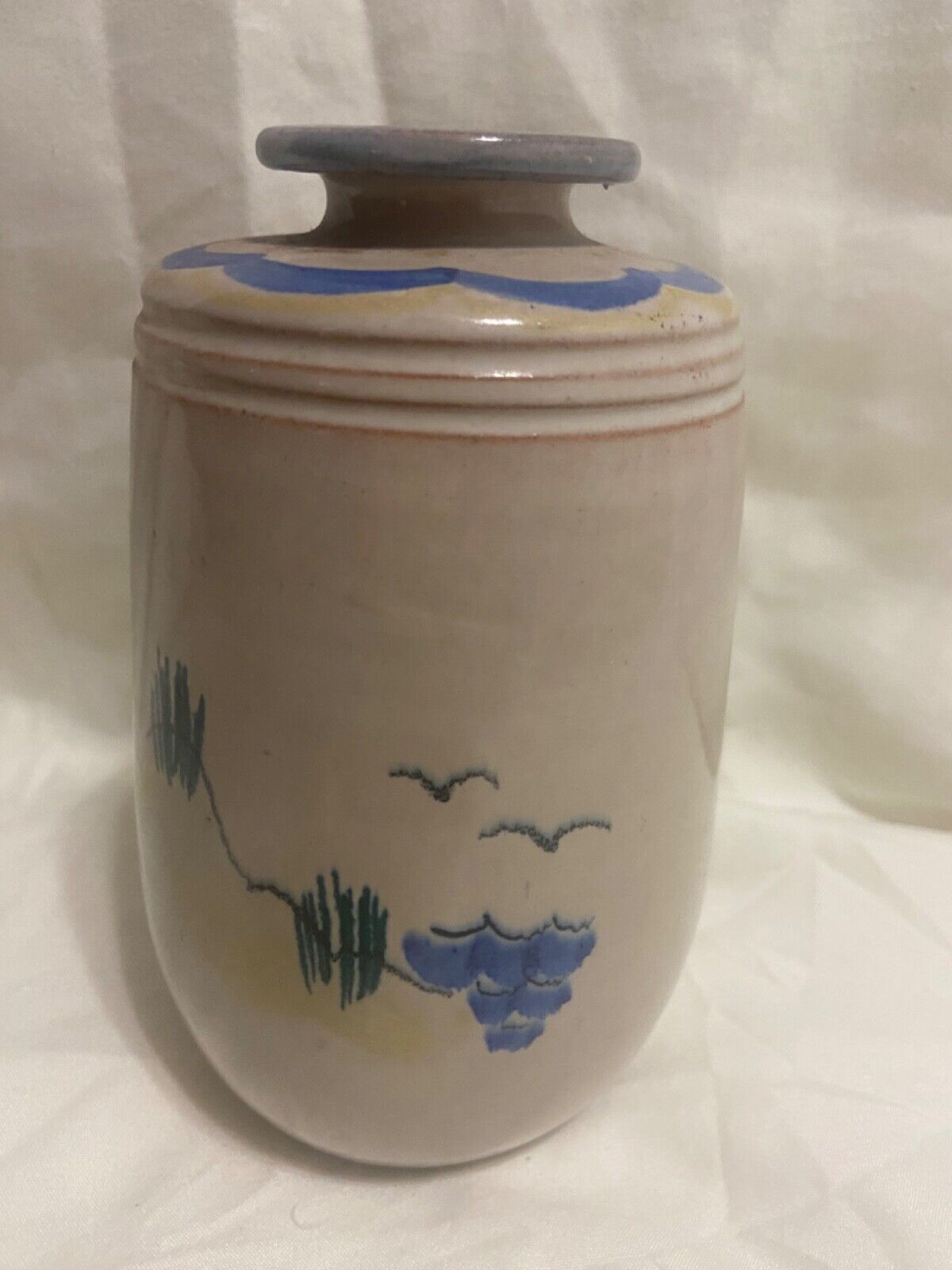 Small Hand Painted (Dealth) Vase - Vintage - 5” by 3”
