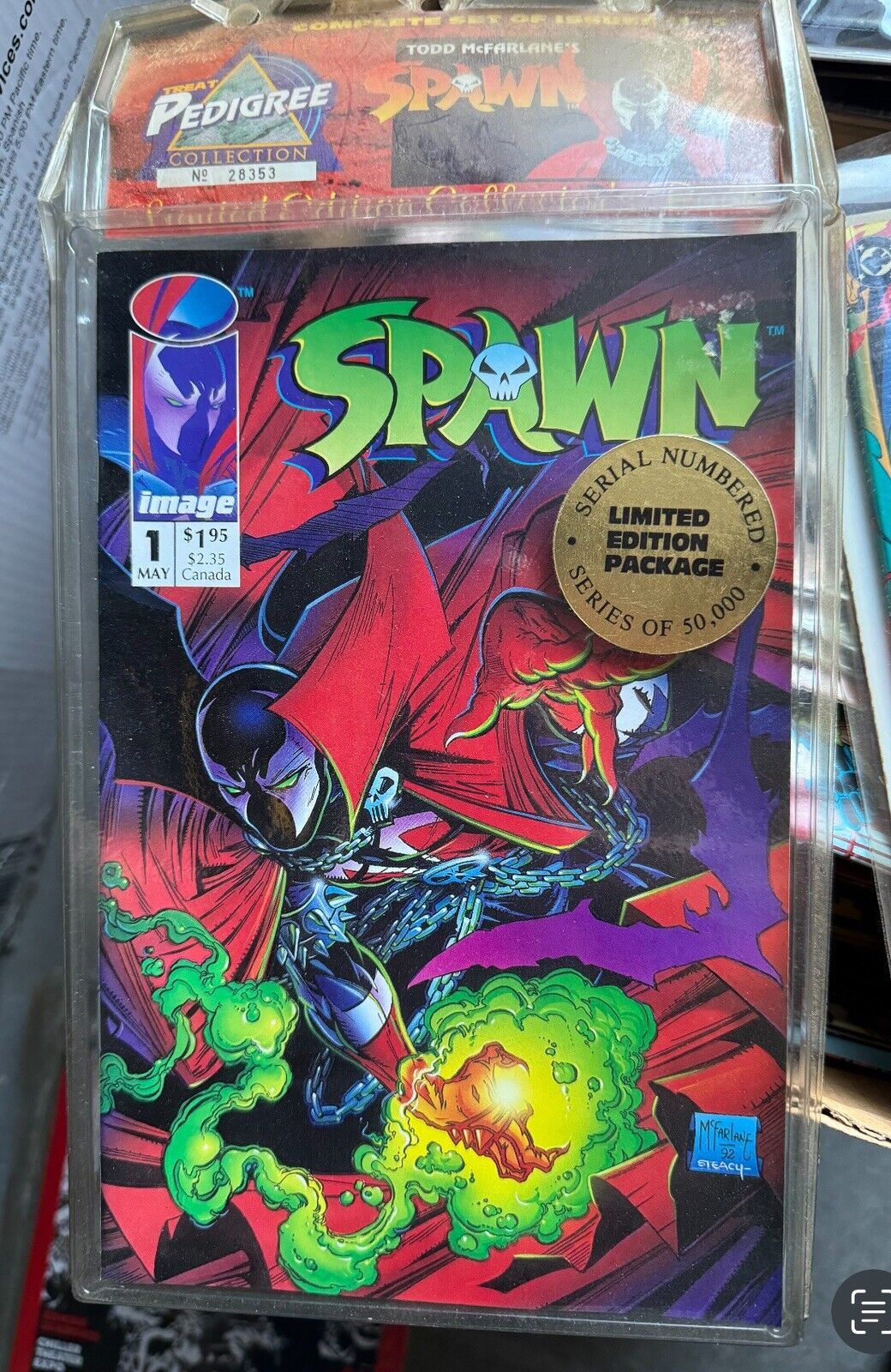 1992/1993 SPAWN LIMITED EDITION COLLECTOR'S PACK -RARE PEDIGREE ISSUES#1-5