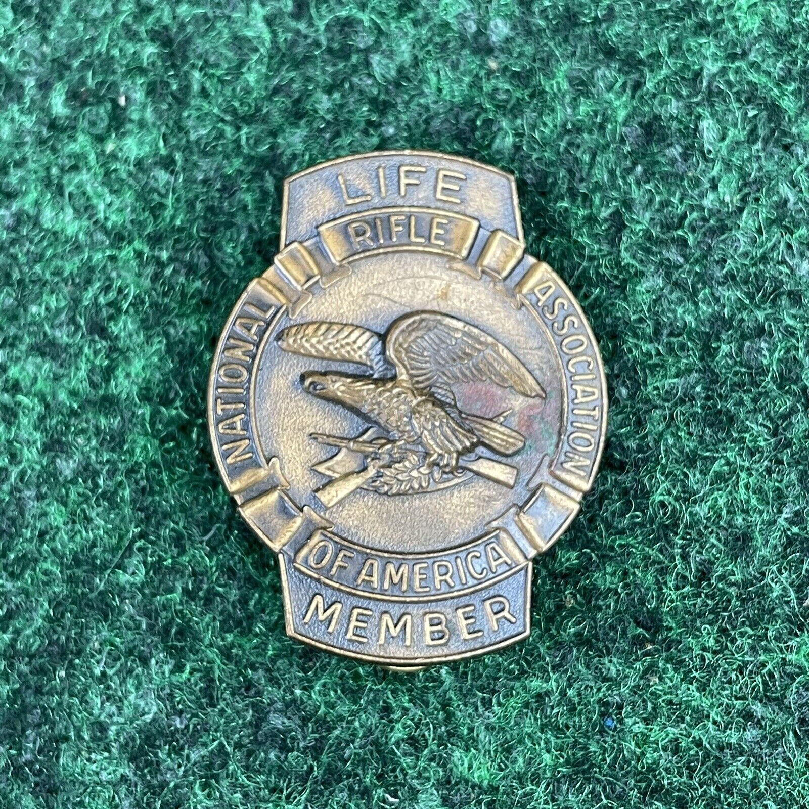 Vintage NRA National Rifle Association Of America Life Member Tie Lapel Pin