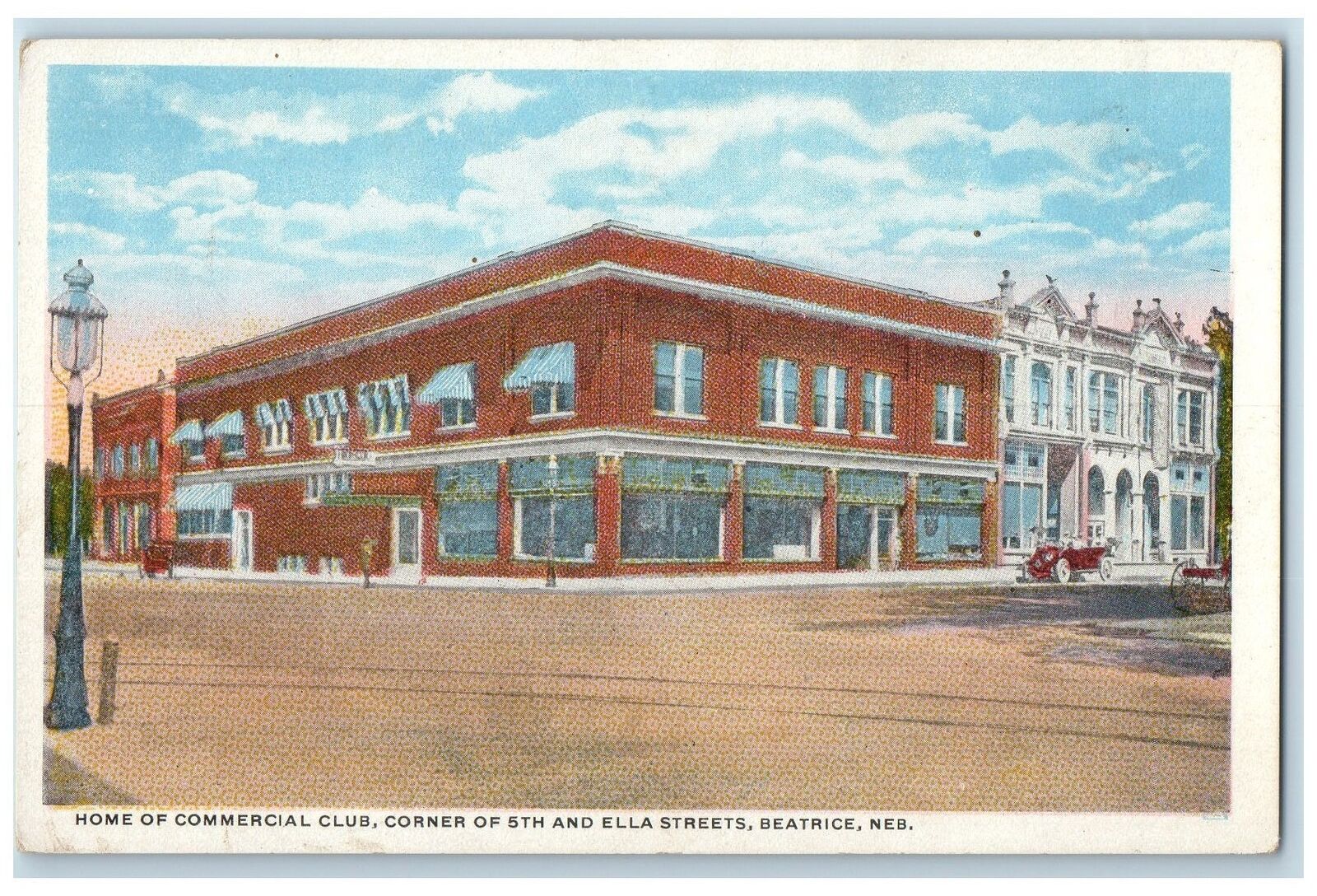 c1940's Home Of Commercial Club Exterior Roadside Beatrice Nebraska NE Postcard