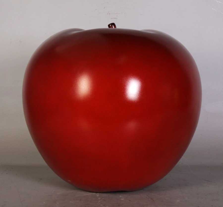 Medium Red Apple Over Sized Statue Food Prop Fruit Restaurant Display Decor