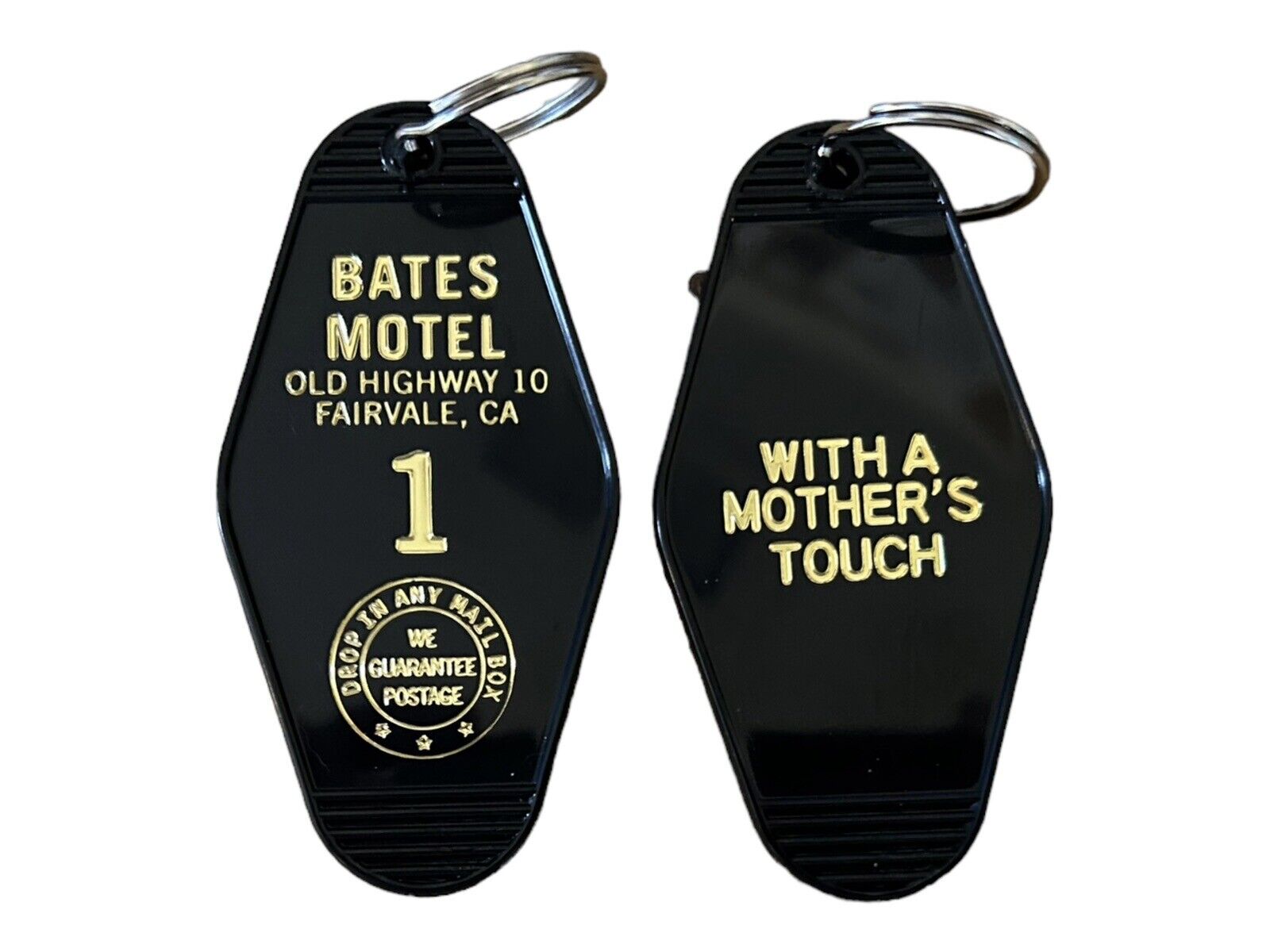 BATES Motel Psycho Movie Inspired Key Tag In Gold