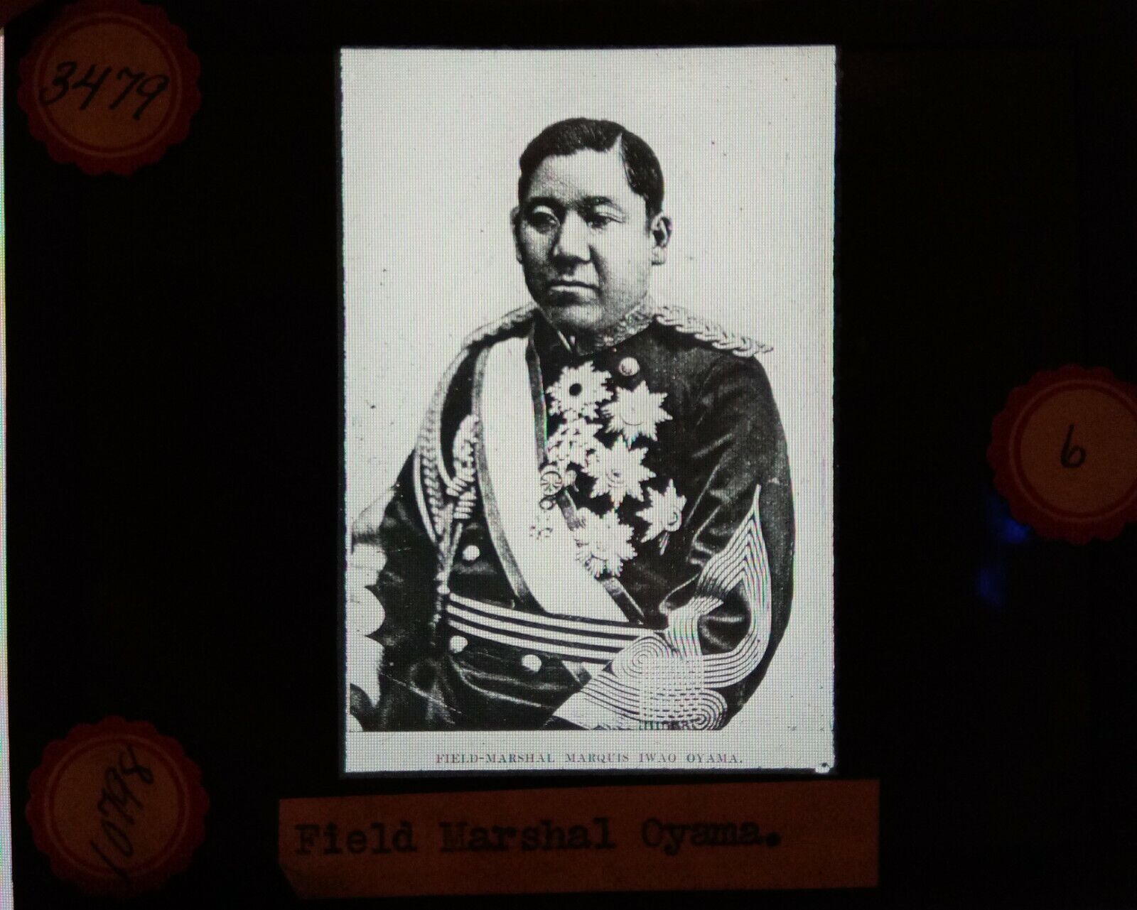 Marshal Oyama 2nd Japanese Army Sino-Japanese War 1890\'s Glass Slide Plates