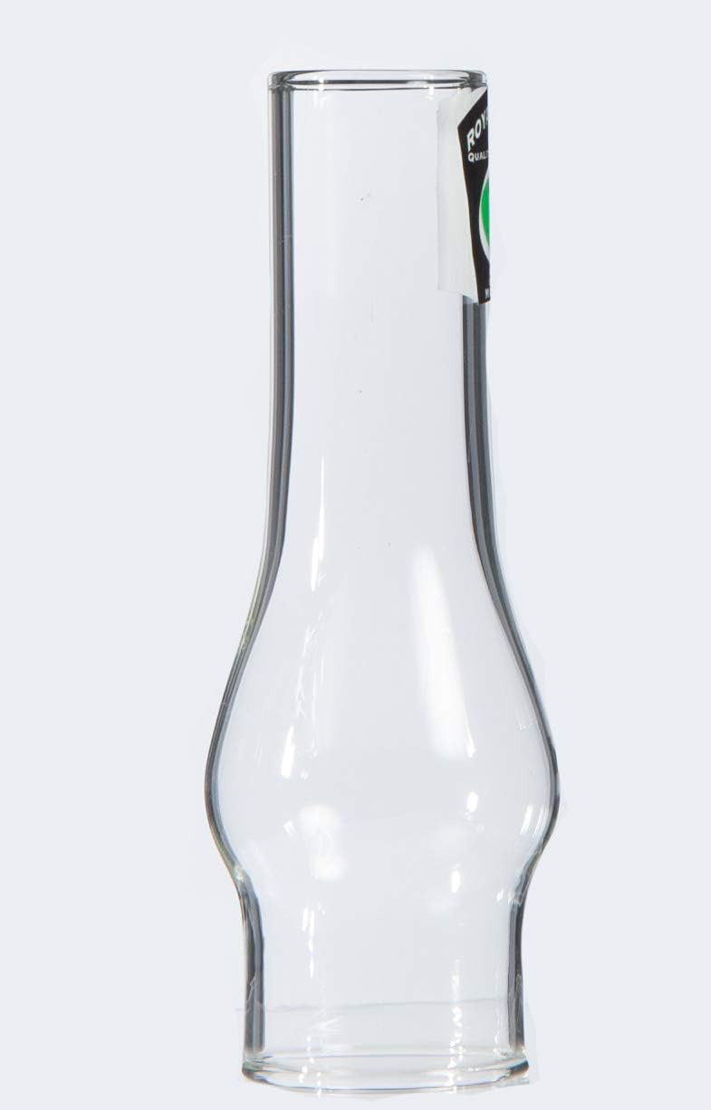 B&P Lamp Tiny 1 1/4 Inch Base by 4 1/2 Inch Tall Clear Glass Chimney for Miniatu