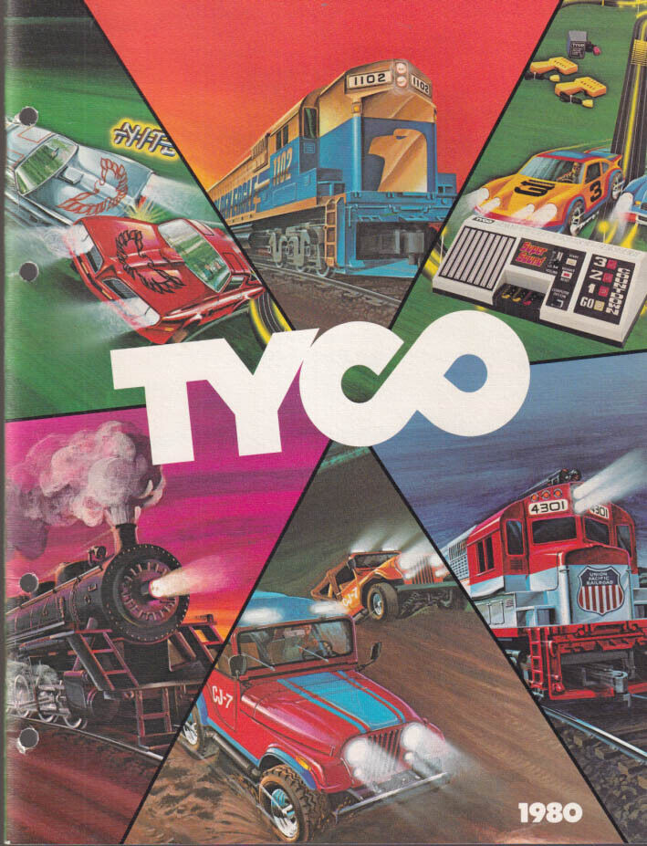 TYCO Dealer Catalog 1980 HO electric trains; road racing, car:s HEAVY PAPER ed.