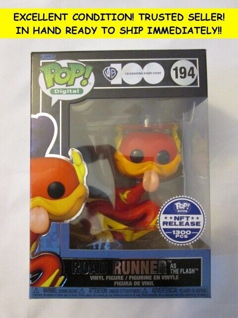 ROAD RUNNER AS THE FLASH WB 100TH ANNIVERSARY ROYALTY DIGITAL FUNKO POP IN HAND