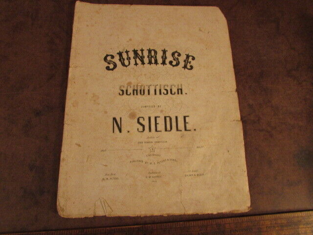 Antique sheet music 1818 Sunrise Schottisch N. Siedle Cincinnati peters & son