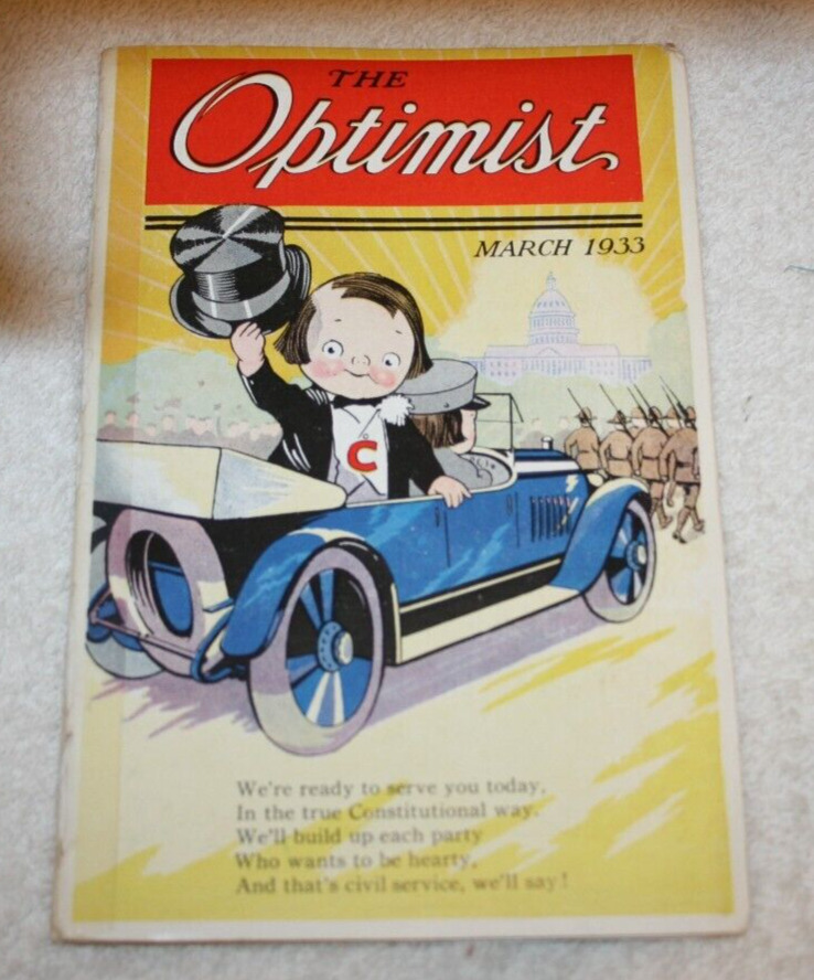 VTG original The Optimist March 1933 CAMPBELL SOUP COMPANY MAGAZINE FDR article