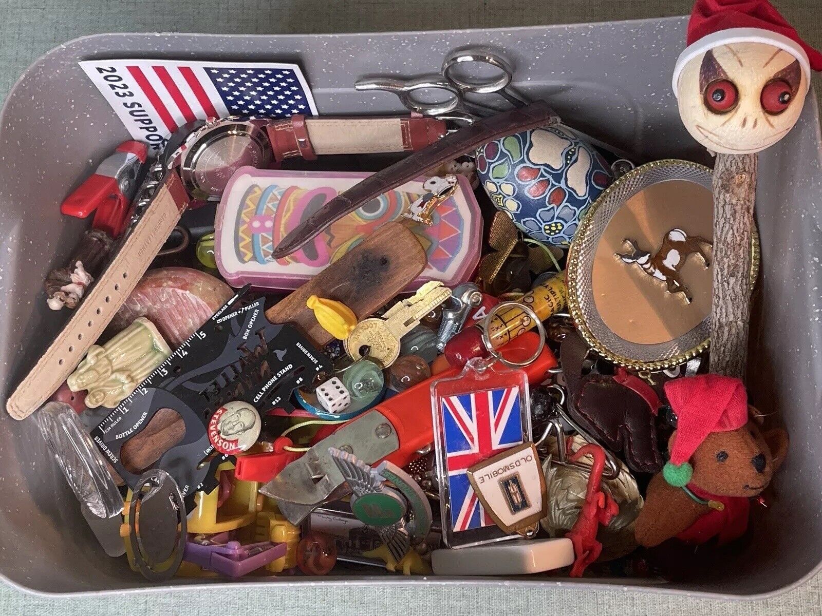 Junk Drawer Lot of Vintage and Modern Collectibles and Oddities 7lbs