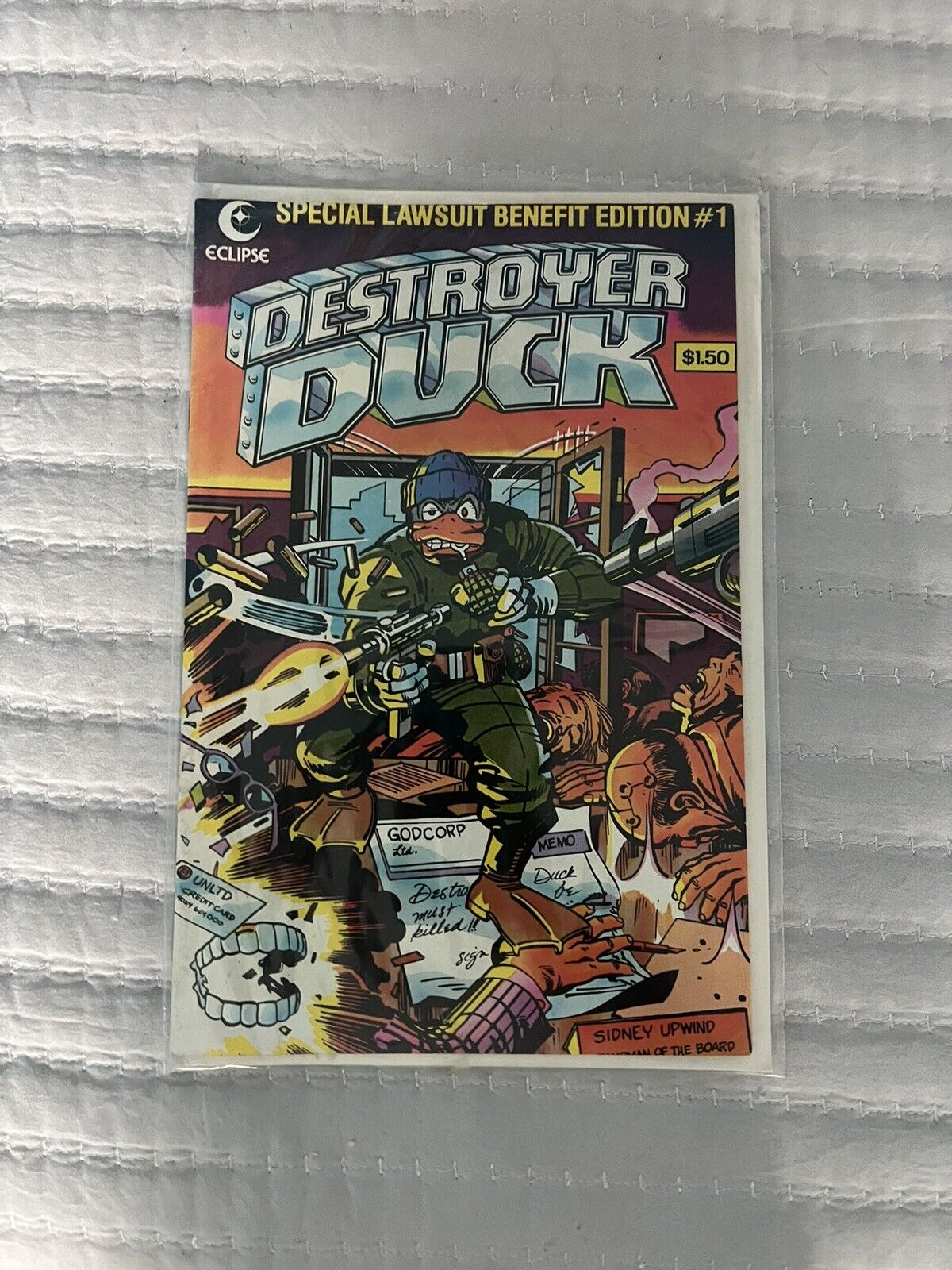 DESTROYER DUCK SPECIAL LAWSUIT BENEFIT EDITION #1, 1ST GROO THE WANDERER,